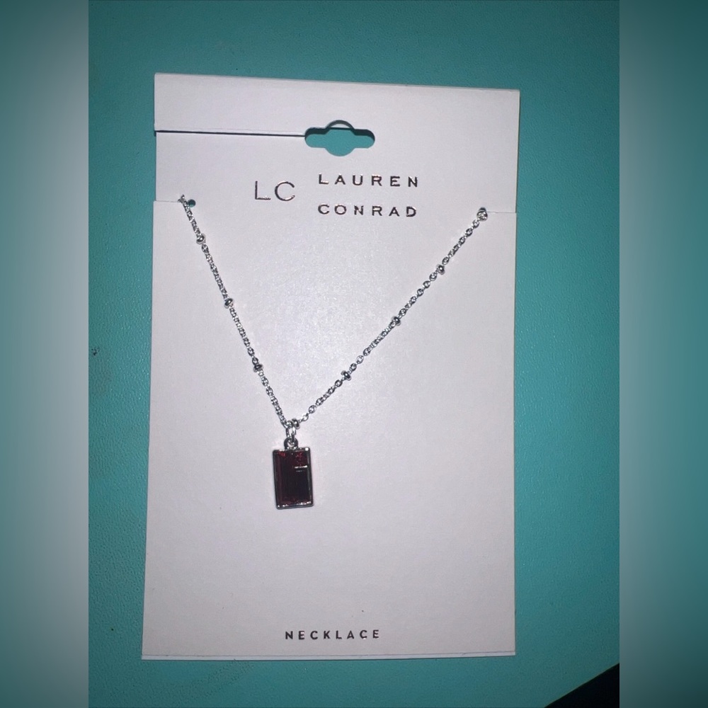 Lauren Conrad red ruby necklace new